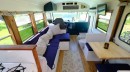 Converted School Bus Living Room and Dinette