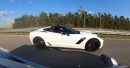 Corvette C7 Z06 with a cold air intake races a stock Z06