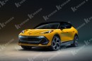 Corvette EV SUV rendering by KDesign AG