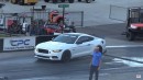 Corvette Vs. Mustang GT drag races on Wheels