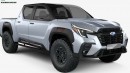 Subaru Ascent Baja Onyx vs Toyota Tacoma renderings