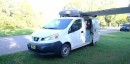 Couple converts Nissan NV200 into adorable camper