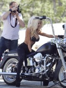 Courtney Stodden Is Stunning-Hot Riding a Harley Davidson
