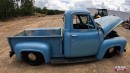 Coyote 1955 Ford F-100 patina custom vintage pickup truck on Ford Era