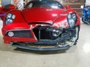 Crashed Alfa Romeo 8C Competizione