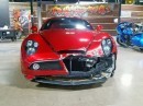 Crashed Alfa Romeo 8C Competizione