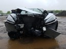 Crashed C8 Corvette