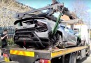 Lamborghini Huracan Performante Crashes while Leaving Car Meet