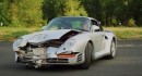 Crashed Porsche 959 Rides on Three Wheels
