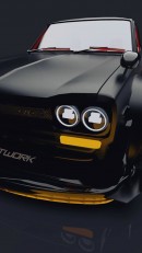 Matte Black Nissan Skyline GT-R CGI JDM tuning by musartwork