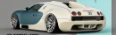 Creamy Two-Tone Bagged Bugatti Veyron JDM rendering by musartwork