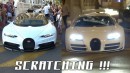 Cringefest: Bugatti Chiron and Veyron Scarping Their Noses