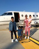 Georgina Rodriguez and Kids in Private Jet