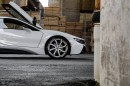 Crystal White BMW i8 on Forgiato wheels