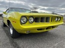 Modified 1971 Plymouth 'Cuda in Curious Yellow