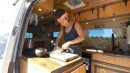 Custom Camper Van Is Home to a Chef, Features a Full Kitchen Inside a Cozy Rustic Interior