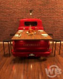 Chevrolet 3100 custom bed table CGI Thanksgiving by wb.artist20