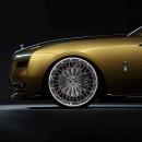 Rolls-Royce Spectre EV on aftermarket AL13 wheels rendering