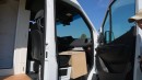 Custom Sprinter Camper Van Has a Neat Mint Green Interior Designed To Accommodate a Doggo