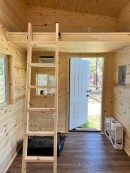 Tiny home on wheels front entrance