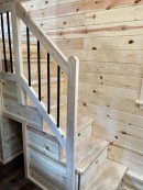 Tiny home on wheels staircase