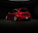 Widebody Nissan Micra slammed DTM rendering by rostislav_prokop