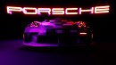 Cyberpunk 2077 Porsche 911 992 GT3 slammed widebody neon rendering by wizart_concepts