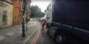 Semi hits cyclist in London