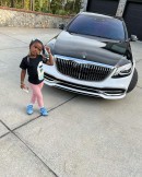 DaBaby's Daughter and His Mercedes-Maybach S650