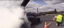 Wagons doing twin burnout