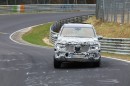 Mercedes GLS Prototype Passes "AMG 50 Years" 'Ring Billboard Feels Ironic