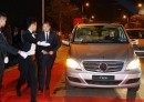 Leonardo DiCaprio Exiting a Mercedes-Benz Viano in China