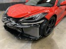 Damaged C8 Corvette listed om eBay