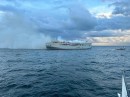 Fremantle Highway car carrier, burning in the North Sea
