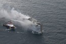 Fremantle Highway car carrier, burning in the North Sea