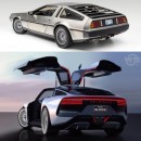 DeLorean Alpha5 Back to the Future DMC-12 rendering by wb.artist20