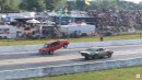Ford Maverick drag races Fox Body Mustang at the Outlaw Armageddon 7 on Upshift