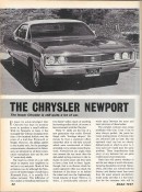1969 Chrysler Newport Overview in Road Test Magazine