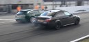 Diesel BMW 535d Drag Races Tesla Model S Shooting Brake