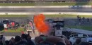 Diesel truck engine explosion
