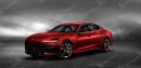 2024 Ferrari Purosangue Sedan rendering by KDesign AG