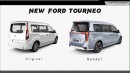 2024 Ford Transit Connect CGI new generation by Digimods DESIGN