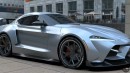 2024 Toyota GR Supra slammed widebody CGI facelift by Evrim Ozgun