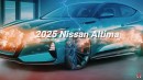 2025 Ford Fusion EV & 2025 Nissan Altima renderings