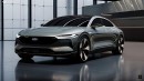 2025 Ford Fusion EV & 2025 Nissan Altima renderings