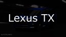 2024 Lexus TX seven-seat three-row luxury SUV rendering by AutoYa