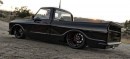 Slammed Chevy C10 murdered-out rendering by personalizatuauto