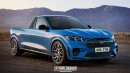 Ford Mustang Mach-E GT Pickup EV rendering by X-Tomi Design