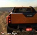 Lamborghini Pickup Truck Ute rendering by HotCars and adry53customs