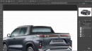 Suzuki Equator revival Grand Vitara pickup truck rendering by Theottle